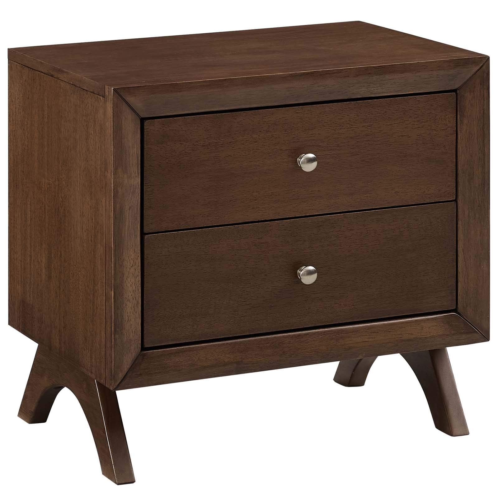 Modway Providence Nightstand Or End Table, Walnut